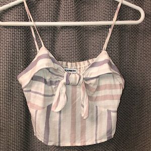 Cropped front tie tank